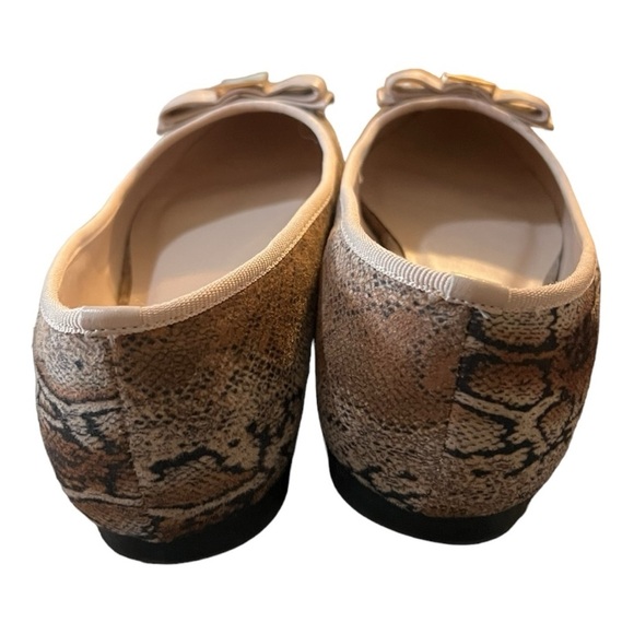 Sofia Taylor Greta  Reptile Print Bow Flats Size 8.5W - Picture 7 of 10